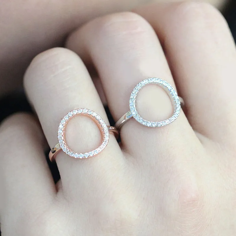 Normal Stylish Rings Rose Gold Circle Ring - Sweet & Stylish Summer Jewelry Gift for Women ...