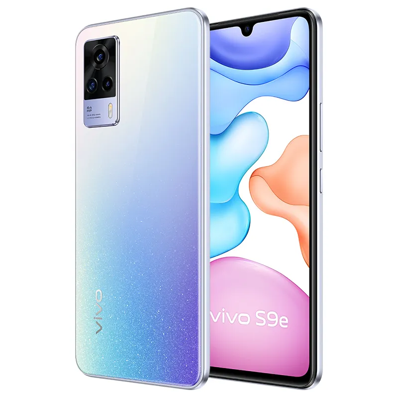 Telefono cellulare originale Vivo S9e 5G 8 GB RAM 128 GB 256 GB ROM MTK Dimensity 820 64 MP 4100 mAh Android 6,44 pollici AMOLED Schermo intero ID impronta digitale Face Wake Smart Cellulare