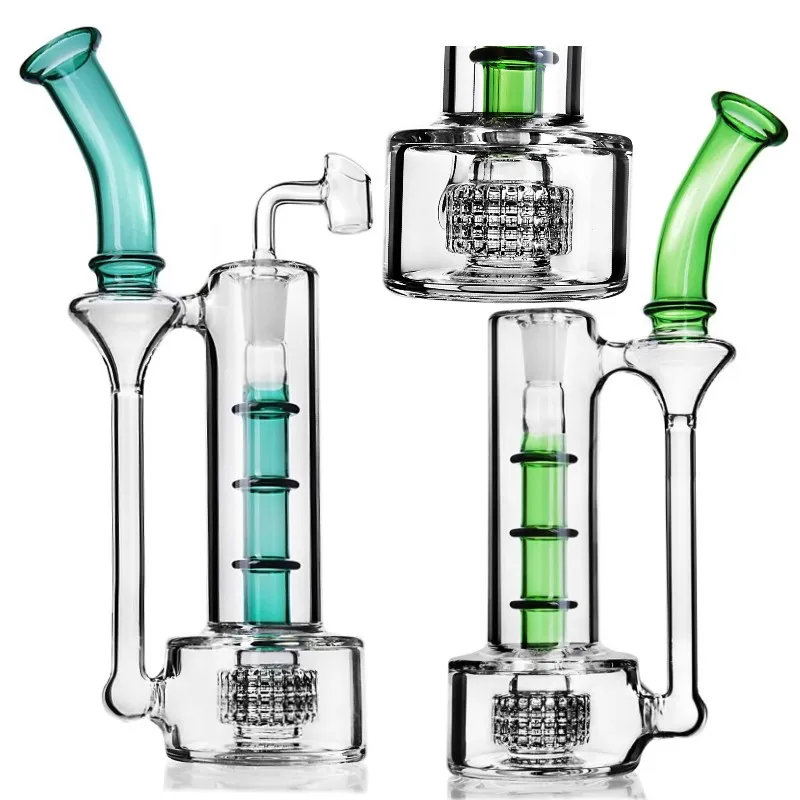 Heady Bird Cage Perc Bong Hookahs 14 mm joint Recycler Glass Bubbler Water Bongs with Banger Pipes Rigs Oil Dab