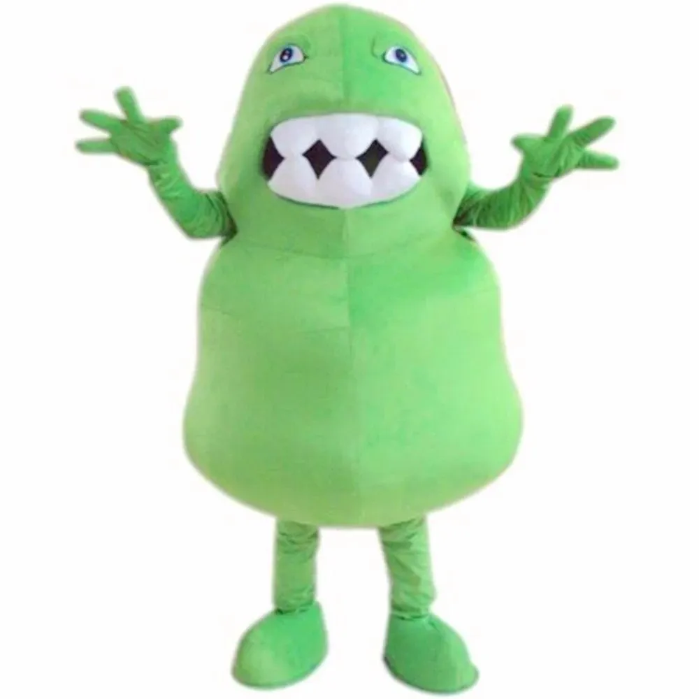 Halloween Green Germ Mascot Top Quality Costume animal theme character Carnival Adult Size Fursuit Christmas Birthday Party Dress