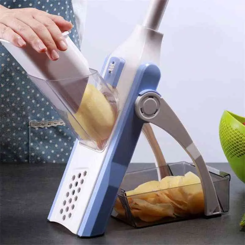 Multi Vegetable Slicer Fruit Cutter Chif Skillful Vegetable Chopper Grater Function Kitchen Accessories Tool 210330