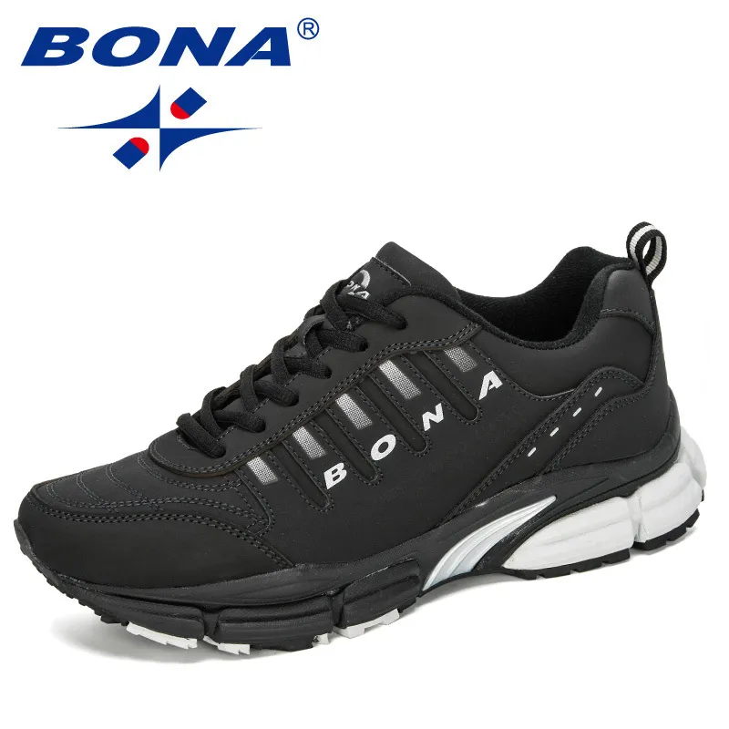 BONA 2020 New Arrival Cow Split Running Shoes Men Sneakers Outdoor Training Shoes Jogging Man Sneakers Basket Zapatillas Hombr