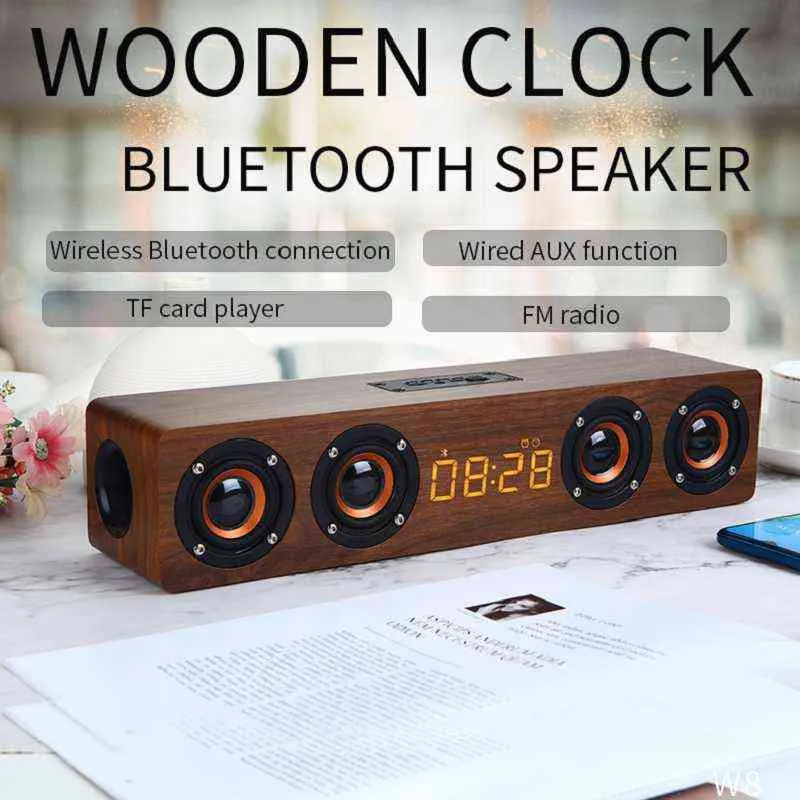 春夏新作 W8c木製のサウンドバーブルートゥースのスピーカー音楽音響システムwステレオ音楽サラウンドfmラジオなしh1111 ポイント9倍 電化製品 スピーカー Viskasprekybai Lt