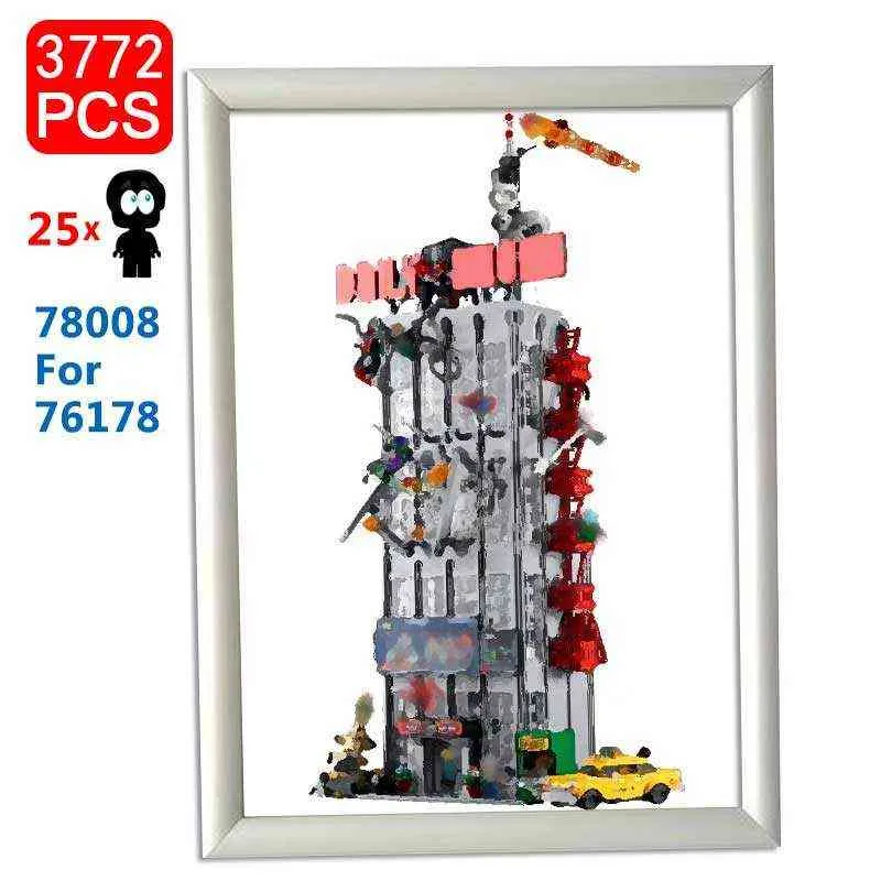 MOC Daily Bugle Street View 3770 + pièces/ensemble modèle blocs de construction briques compatibles 76178 78008 pour enfants cadeaux de noël H1103