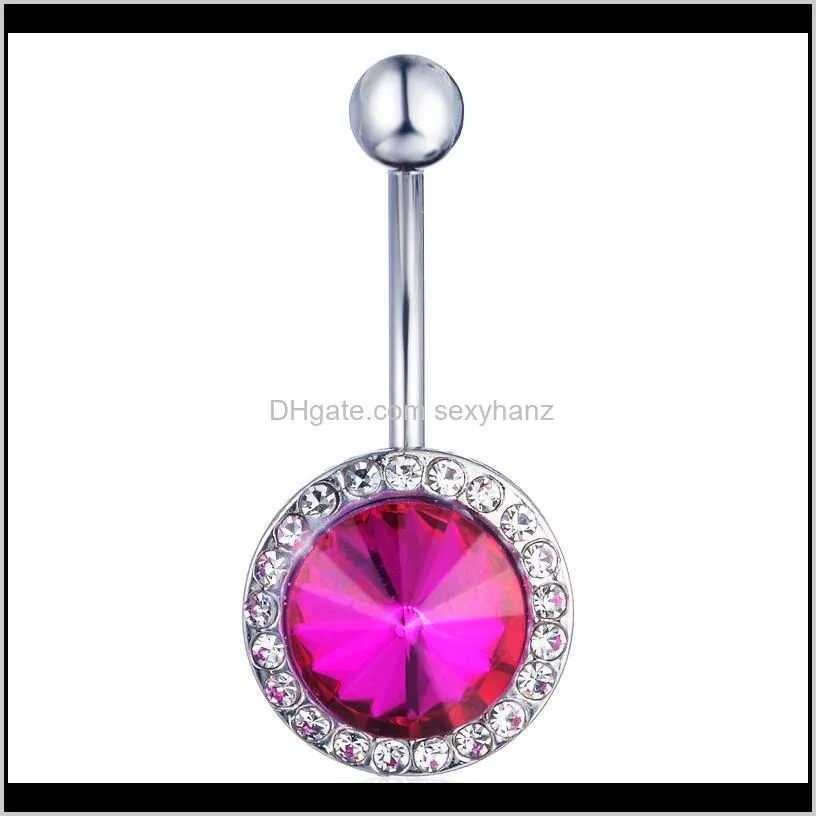 retail-d0732-4 (6 colors ) new belly rings flower dangle belly button rings body piercing navel rings stainless steel bars body