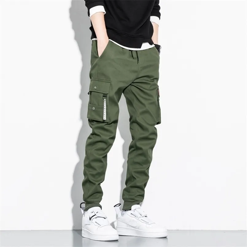 Hommes Pantalons décontractés Pur Coton En Plein Air Tactique Militaire Jogging Rue Hip-Hop Cargo Pantalon Plus La Taille Lâche Pantalon Décontracté pour Hommes 211201