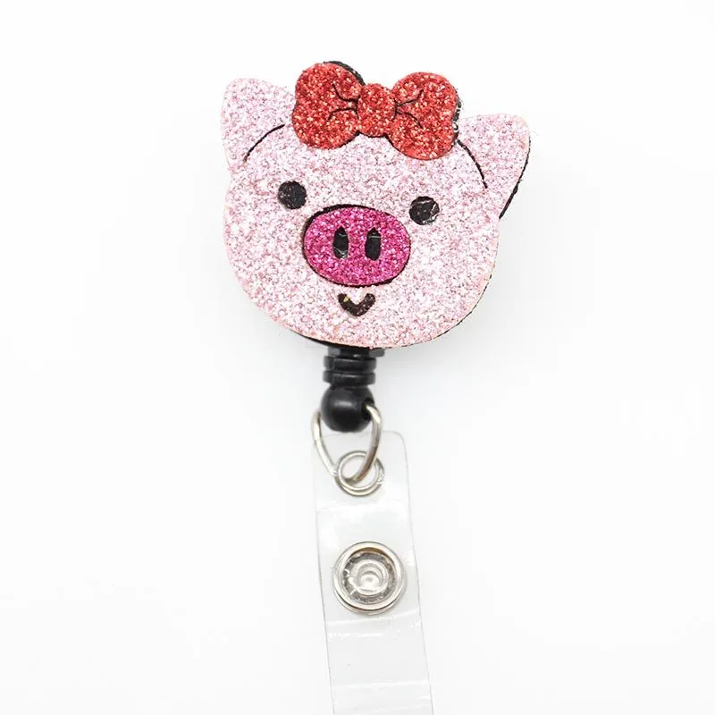 Yellow Sheep Felt Retractable Reel ID Badge Holder With Yoyo ID Name  Leather Id Badge Holder From Sohucom, $67.59