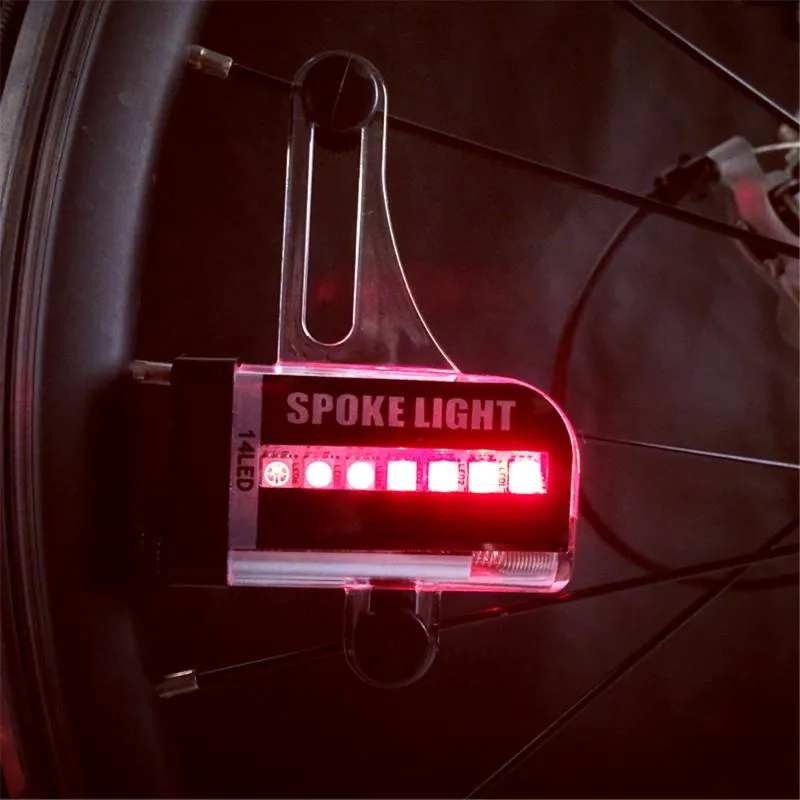 Fietsverlichting Kleurrijke 14 LED Licht Wielen Waarschuwing Fiets 30 Wijzigingen Signaalband Spaak Flash Waterdichte fietsaccessoires