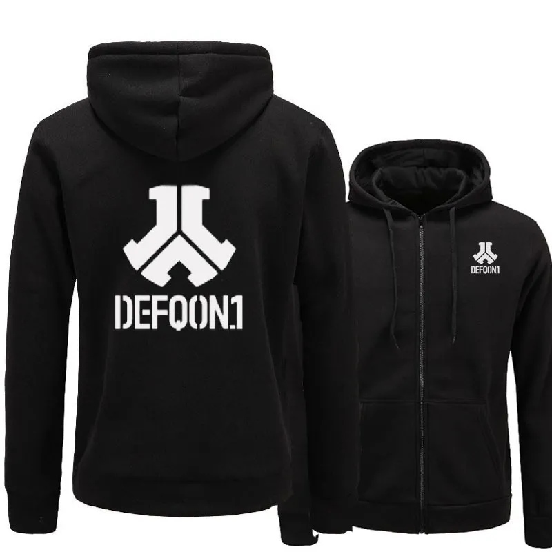 Nouveau Defqon 1 Rock Band Hip Hop hommes sweats à capuche hiver automne fermeture éclair polaire vestes décontractées à capuche vêtements pour hommes