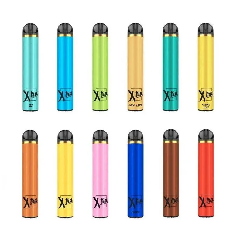 Puf Xtra Xtra Tek Kullanımlık Cihaz Pod Kiti 1500 Puffs Prefied 5.0ml Kartuş Pil Vape Boş Kalem VS Bar Air Artı Akış Glow DHL Ücretsiz