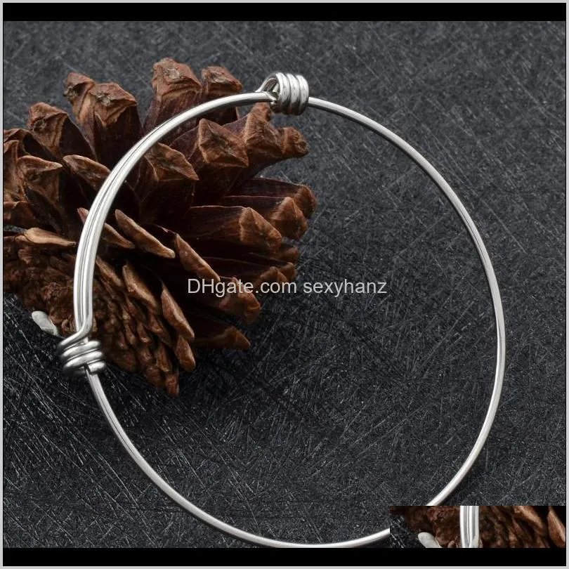 mjb0214 cheap wholesale 1.8 mm handmade adjustable wire bracelet stainless steel expandable bangle