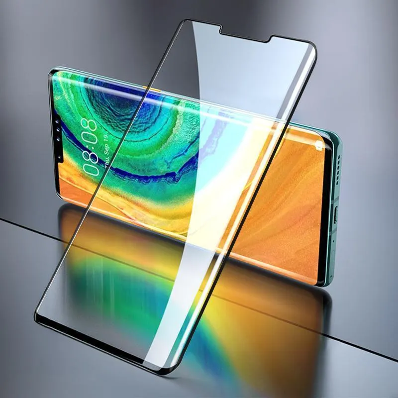 Protetor de tela de capa completa Glass para Huawei P20 Pro P30 Lite Mate 30 20 10 P Smart Z 2021 Protetor de proteção de telefone celular 9H Protetores de telefones celulares
