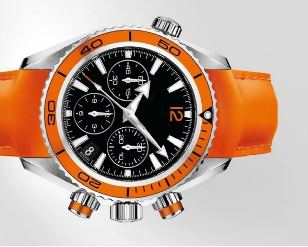 Mens Automatic Mechanical Self Wind Wrist Watch Black Dial Orange Bezel  2024 Designer Watches From Garrsion, $56.43 | DHgate.Com