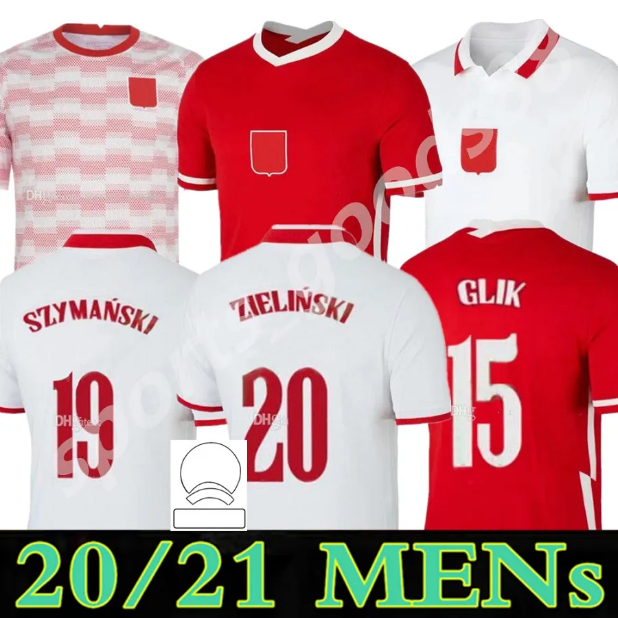 2021 2022 폴란드 축구 유니폼 홈 멀리 20 21 레드 화이트 밀크 폴리안즈 스키 Piszczek 및 유니폼 축구 셔츠 유니폼