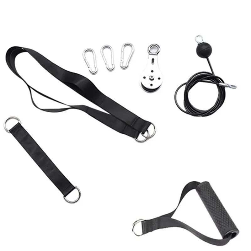 VIP Cable Machine Attachments Rope D-Handle Cable Puply Valfri för Gym Fitness Utrustning Vikt Lyft träning 1016 Z2