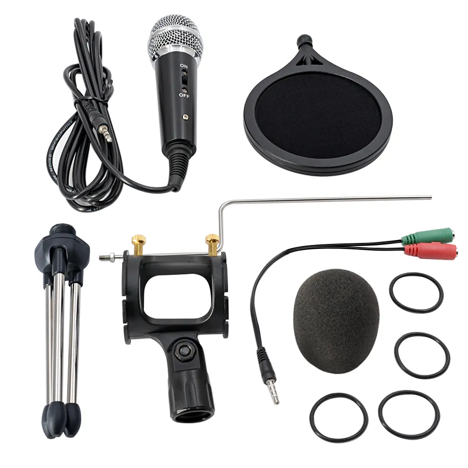 Microphone USB VBESTLIFE - Mini Micro Noir Pour PC, Ordinateur Portable - Sensibilité -58 DB, Plug & Play