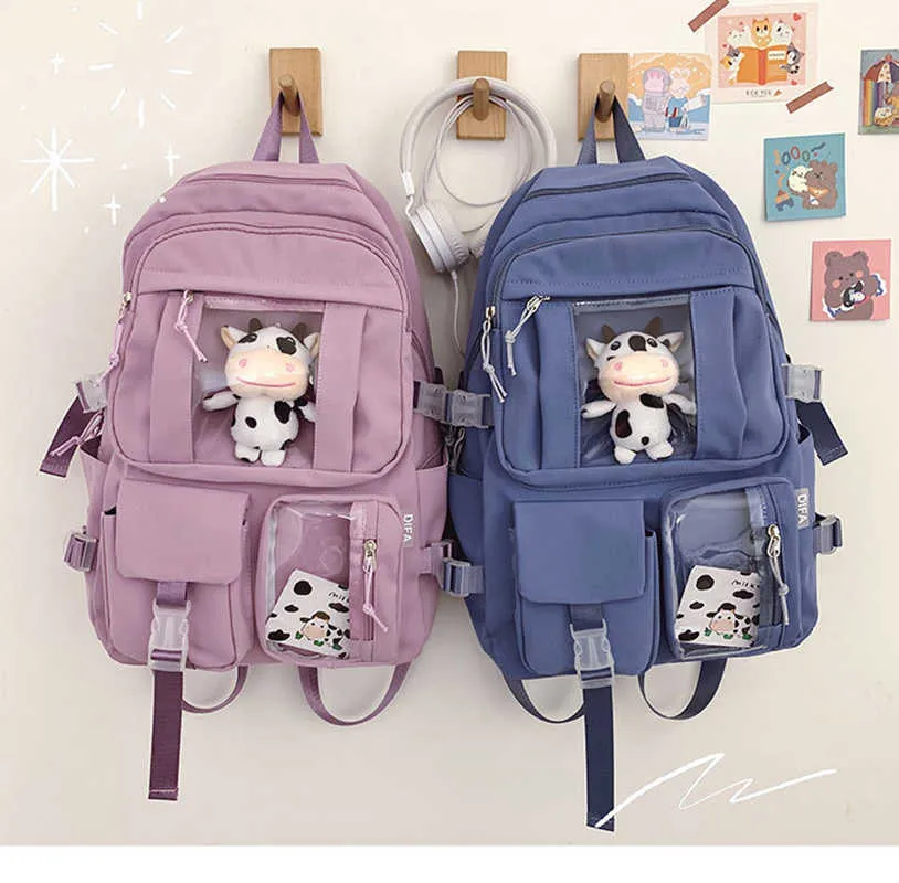 Mochilas Escolares Japonesas De Vaca Kawaii Para Chicas