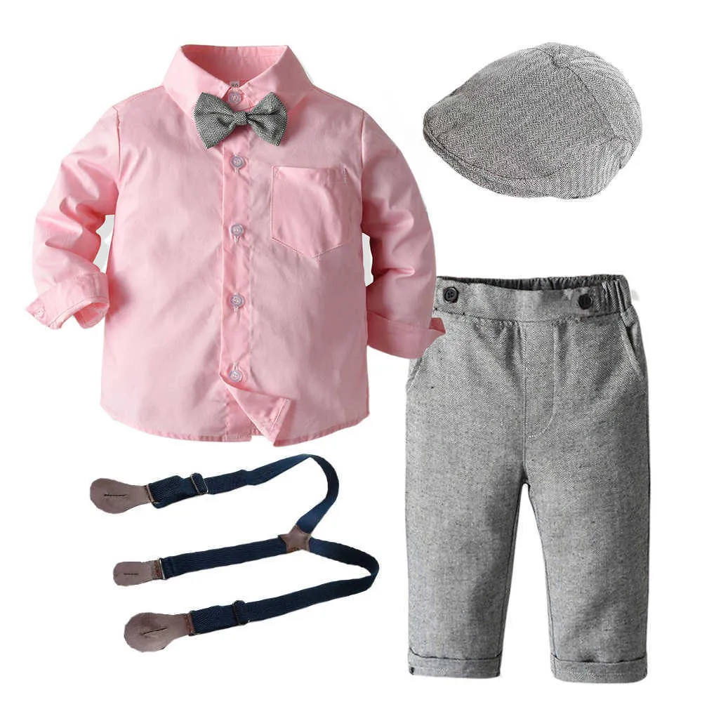 Camisa rosa deals pantalon gris