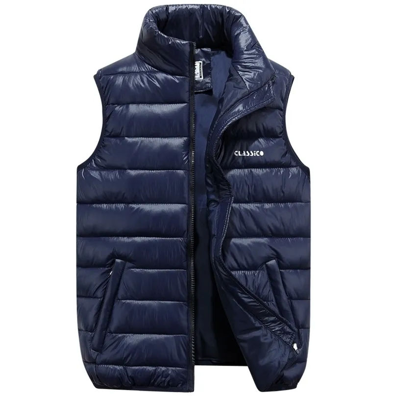 Printemps hommes gilets gilet épais gilet chaud gilet sans manches de mode réservoir de mode gilet noir rouge bleu vert xl 2xl 3xl 4xl 5xl 6xl 210925