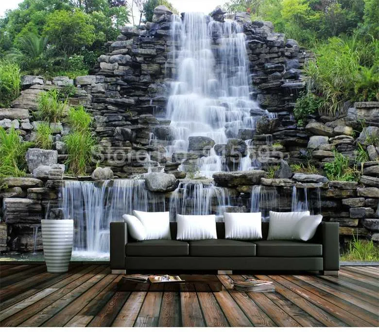Custom 3D Waterfall Mural Wallpaper Nature... From Dou08, $8.43 ...