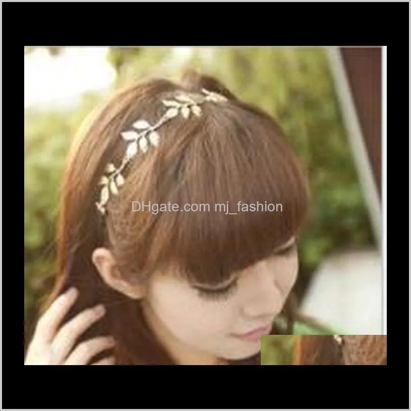 fashion hiar jewelry gold metal leaf headband hiar band lady hair wear 60pcs lot xj2 ps2450
