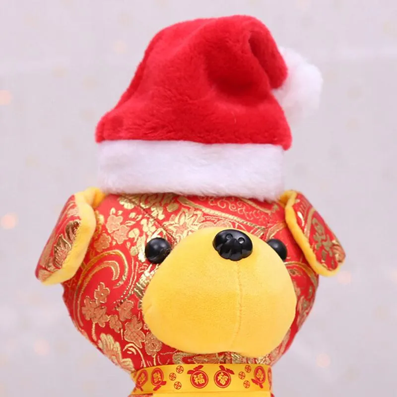 Vêtements pour chiens 1pcs en gros pour animal de compagnie chat rouge chapeau de Noël santa claus chaude capuche hiver mpire de compagnie