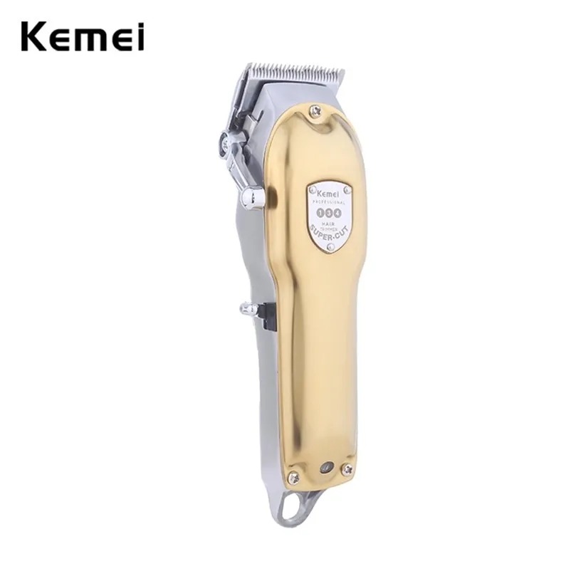 Kemei 134 10w cortadores de cabelo elétricos poderosos para homens Barber Trimmer Cordilhete Cutter Cutter Machine Kit de grooming Todo corpo de metal 220212