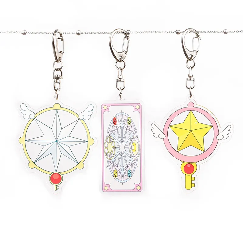 Achetez en gros Sakura Dessin Animé Porte-clés Acrylique Pendentif Porte- clés Accessoires Pour Bijoux Et Sac Cadeaux Promotionnels Chine et Porte- clés à 1.5 USD