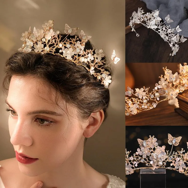 Coiffes de mariage couronne cheveux bijoux mariée coiffure femme baroque strass diadème cristal diadèmes accessoires de fête
