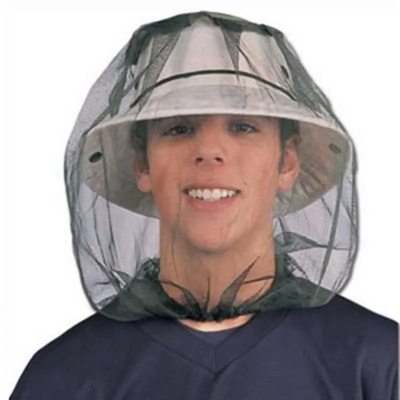 Anti-mosquito Cap Travel Camping Hedging Lightweight Midge Mosquito Insect Hat Bug Mesh Head Net Face Protector W0270