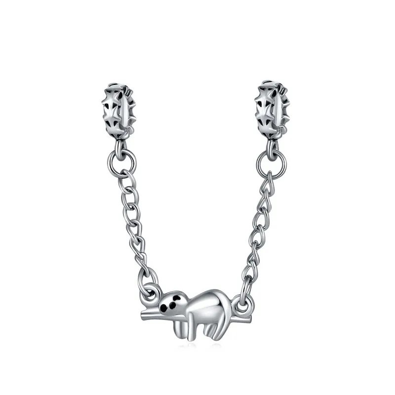 يناسب أساور Pandora 30pc Star Cute Sloth Saffic Sailf Silver Charm Charm Charms for Wholesale Diy European Snake Schele