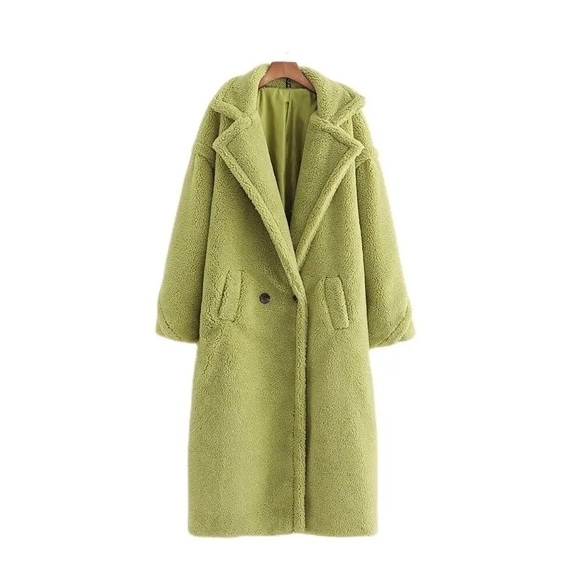 Stylish Avocado Green Teddy Long Teddy Coat For Women Thick Cashmere Jacket For Autumn Winter Streetwear From Lu02 93.82 DHgate.Com