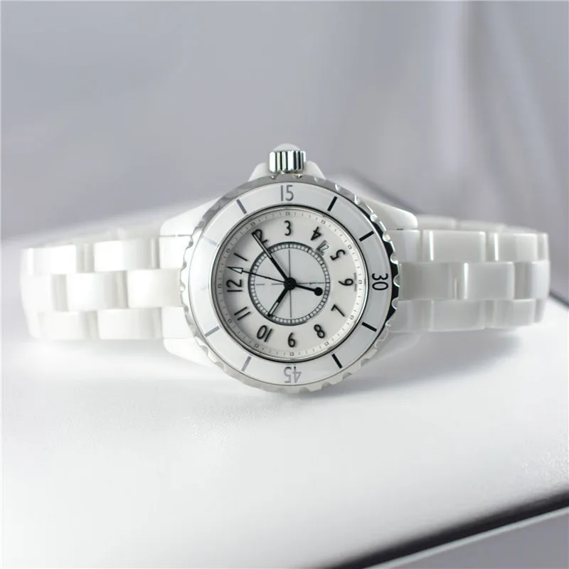H0968 Ceramic Watch Fashion Märke 33 38mm vattenbeständiga armbandsur Luxury Women's Watch Fashion Gift Märke Luxur Watch R196R