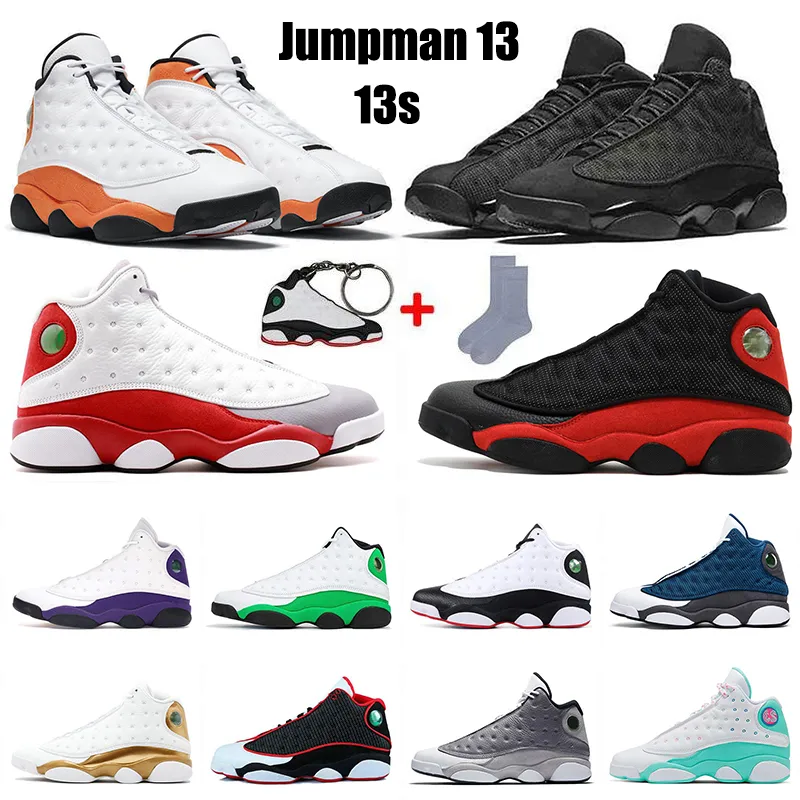 Nike Air Jordan Retro 13 13s Mens femmes Basketball Chaussures Jumpman 13 Bred 22 Playoff Black Cat Rouge Flint Il a été domestique chaussure de plein air Taille 36-47