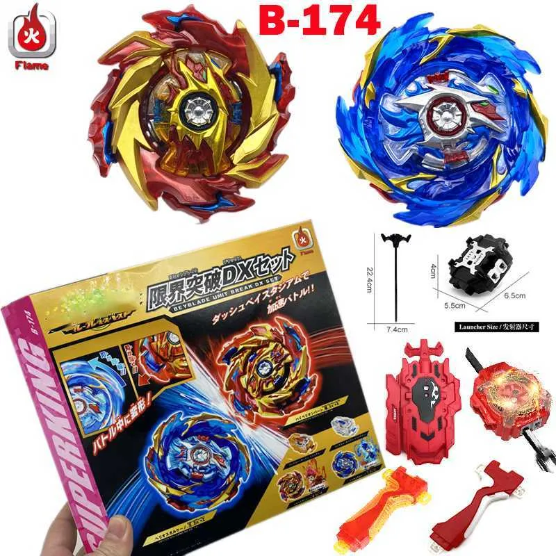 Burst Superking B-174 Limit Break DX mit Sparking Launcher Spinning Top Metal Fusion Gyroskop Spielzeug für Kinder Geburtstagsgeschenke X0528