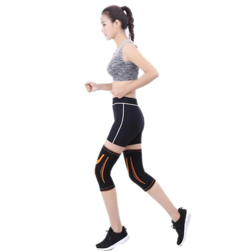 Running Non-Slip Latex Knitting Provides Cycling Knee Pad Sports Brace Compression Sleeve Elastic Circular Fitness Elbow & Pads