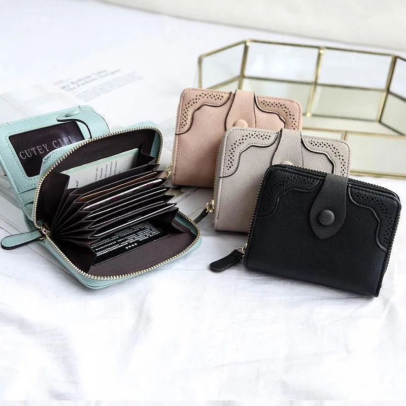 Förvaringspåsar Högkvalitativ söt flicka handväska mode kort plånbok kvinnlig mynt student damer