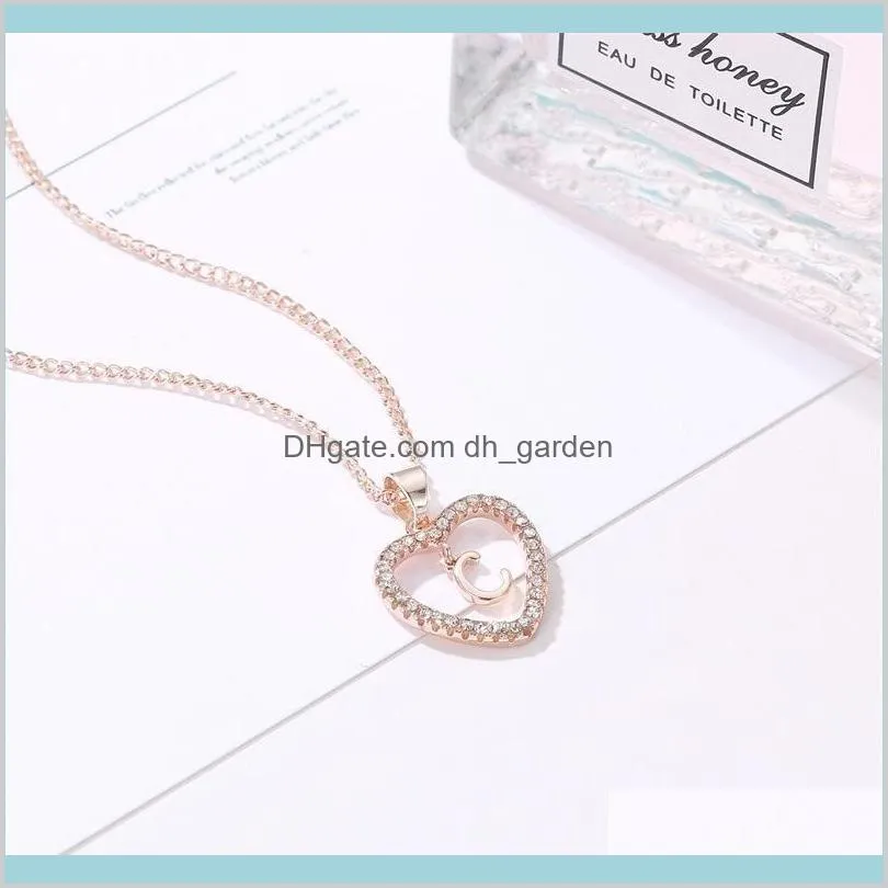 Rose Golden Letter Necklaces For Women