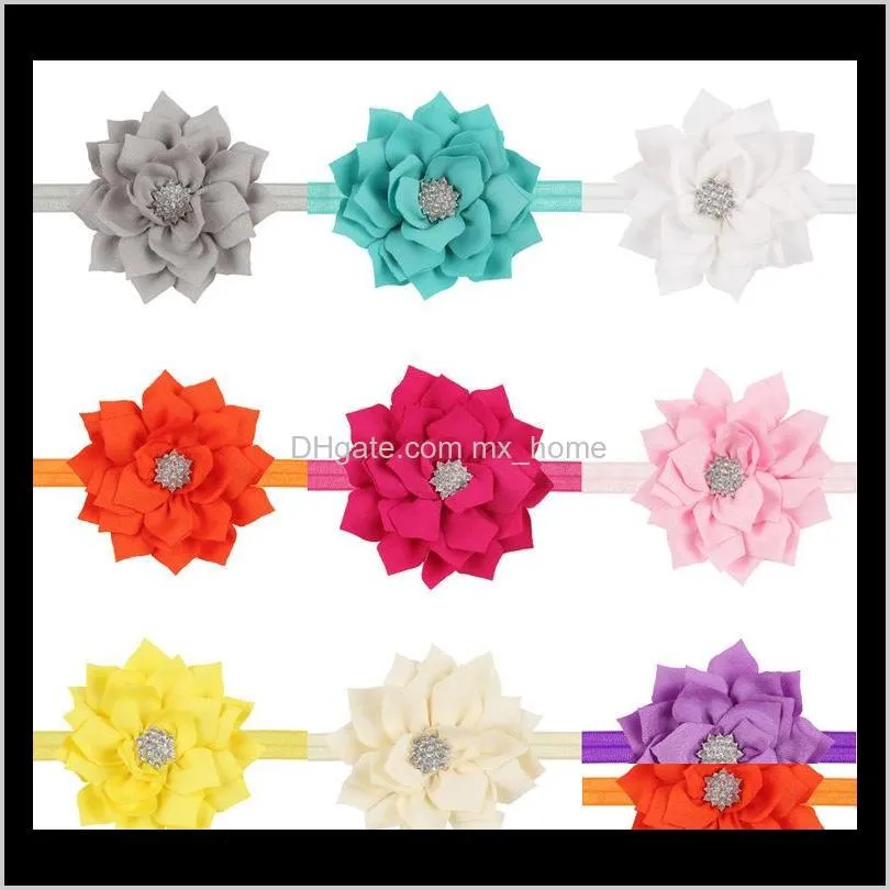 infant baby hair accessories double lotus leaf girls hair band kids headband toddler head band shipping