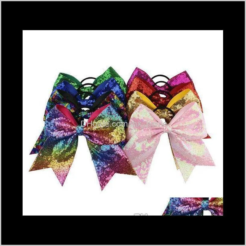 8 tums mode handgjorda bling cheer bows hårband för flicka barn barn boutique accessorie uyopo tillbehör gkemi