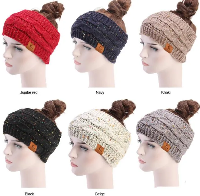 Festa Favor Malha Crochet Headband Mulheres Inverno Esportes Hairband Turbante Yoga Head Faixa Orelha Muffs Cap Headbands 6 Cores SN3216