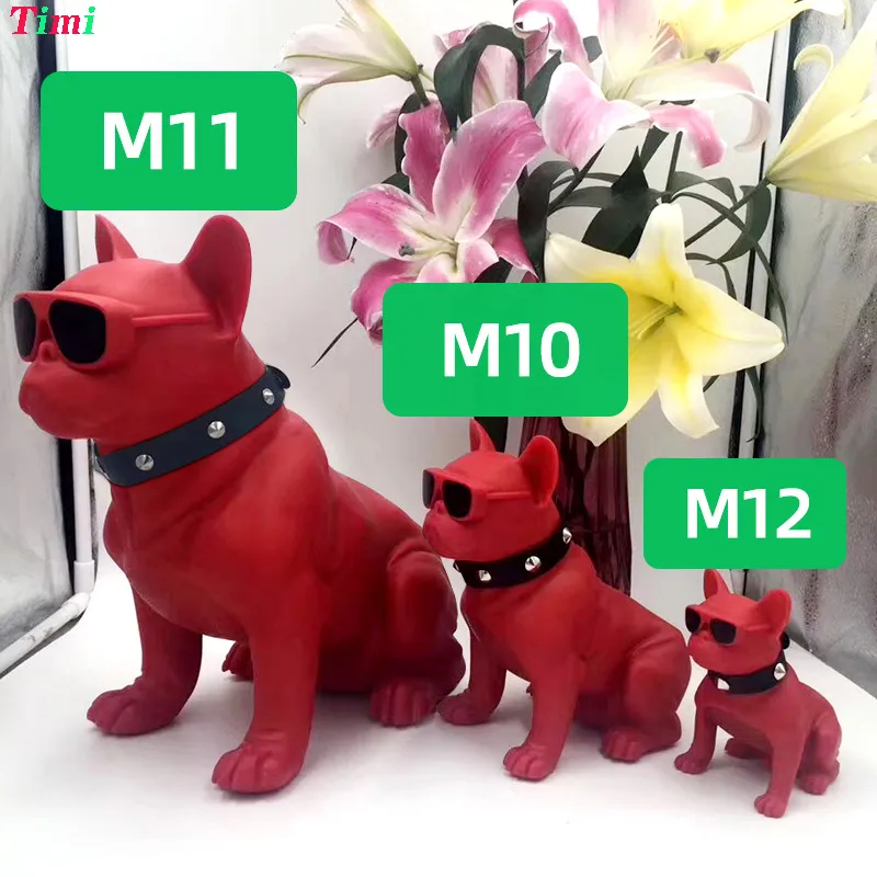 Alto-falante Bluetooth Cabeça de cachorro Bulldog Presente Decoração sem fio Animal M11 Cartão Instert M10 Cartoon M8 Hifi Subwoofer Áudio Criativo