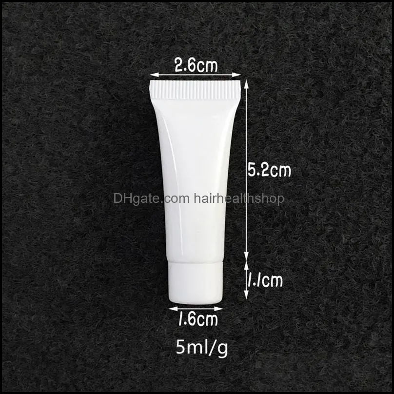 Empty Mini Soft Cosmetic Hand Cream Tube, white hoses, squeeze bottles, Plastic Cosmetic Container Fast Shipping F1941