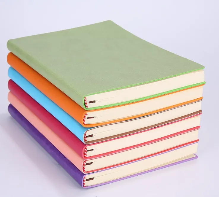 Högkvalitativ A5 Simple Notepads Classic Solid Journal Notebooks Daily Schedule Memo Sketchbook Hem Skolkontor Tillbehör Gåvor 8 Färg