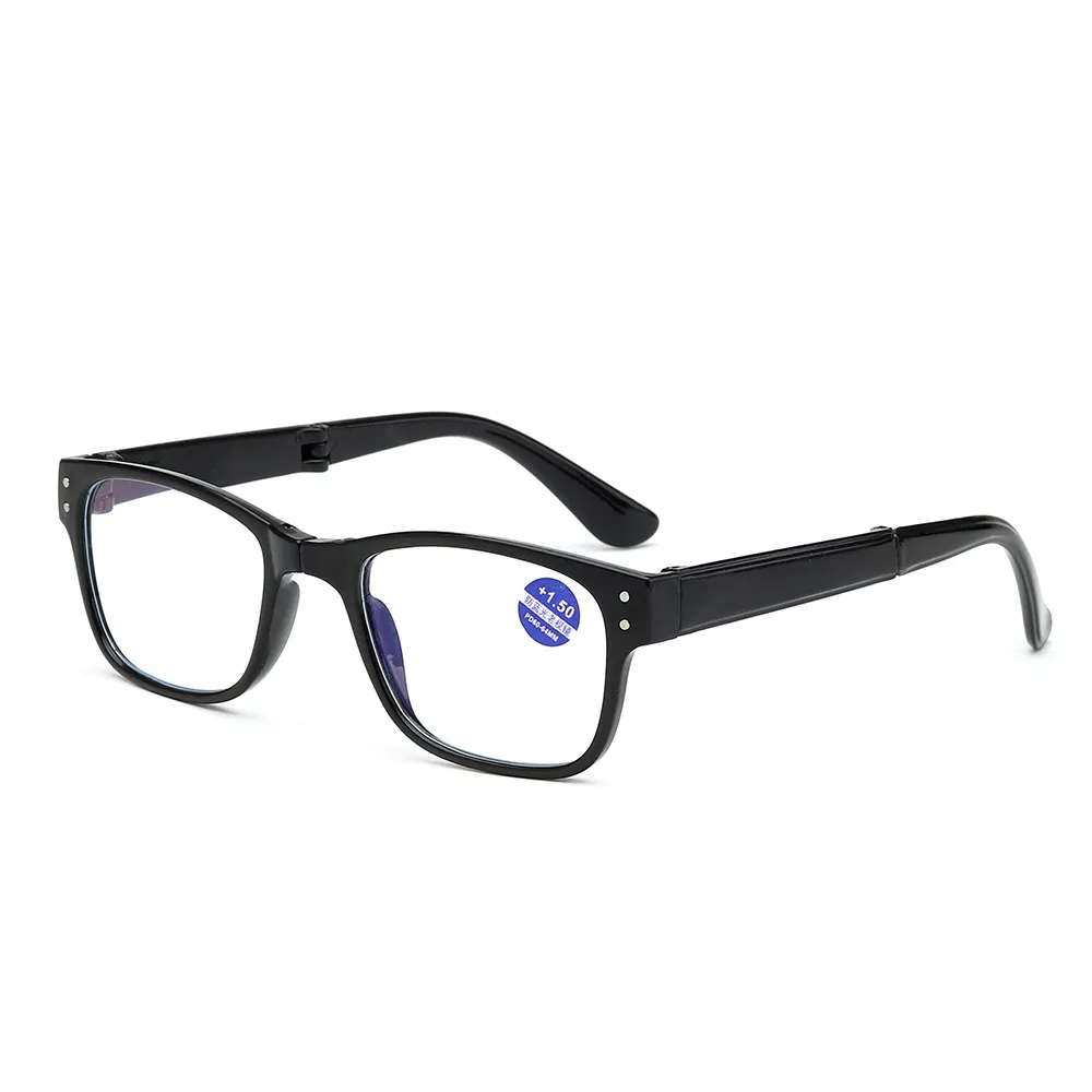 Leesbril Blauw Lichtblokkering, Anti UV Glare Eyestrain, opvouwbare computerveerscharniers voor vrouwen Man 1.0-4.0 Kracht