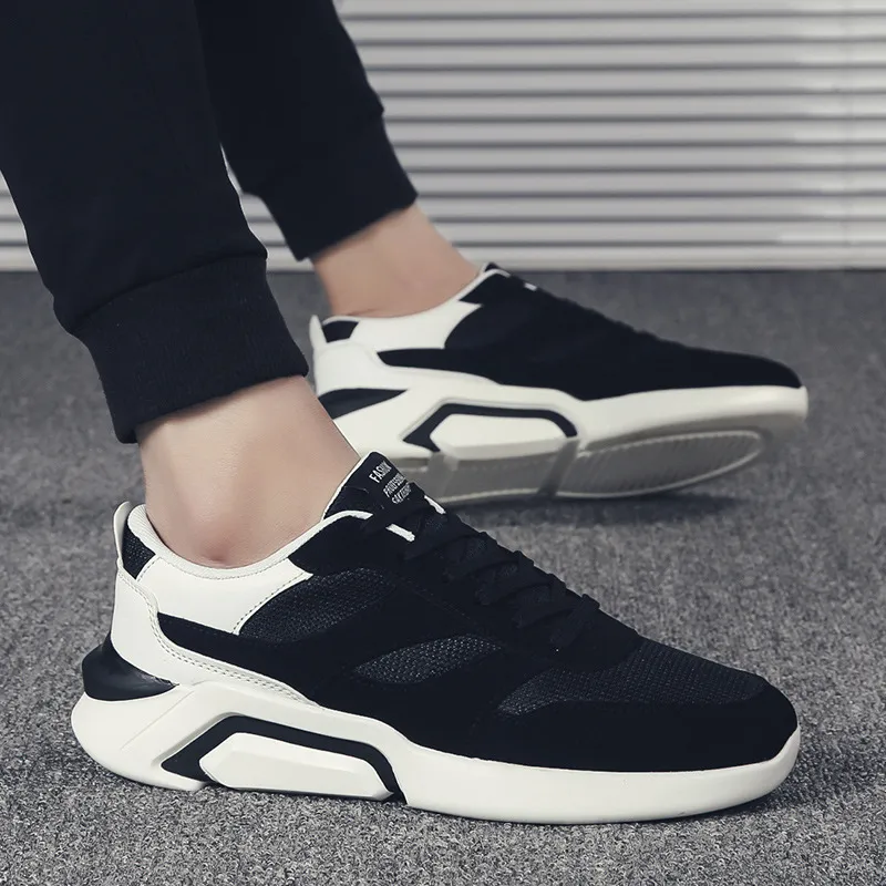 Schwarze Mesh-Modeschuhe Normal Walking K01 Männer Hot-Sell Atmungsaktive Student Junge Coole Casual Sneakers Größe 39 - 44