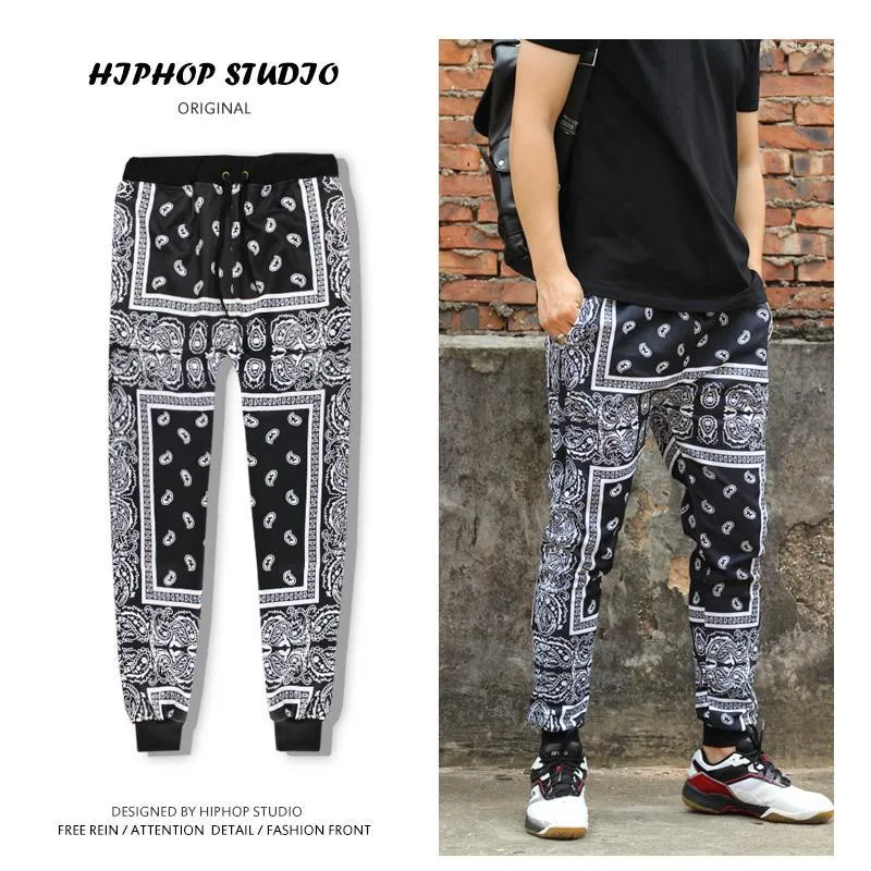 Atacado-calças Paisley Harem Drop Crotch baggy calças de alta qualidade hip hop para homens calças calças macho meninos preto