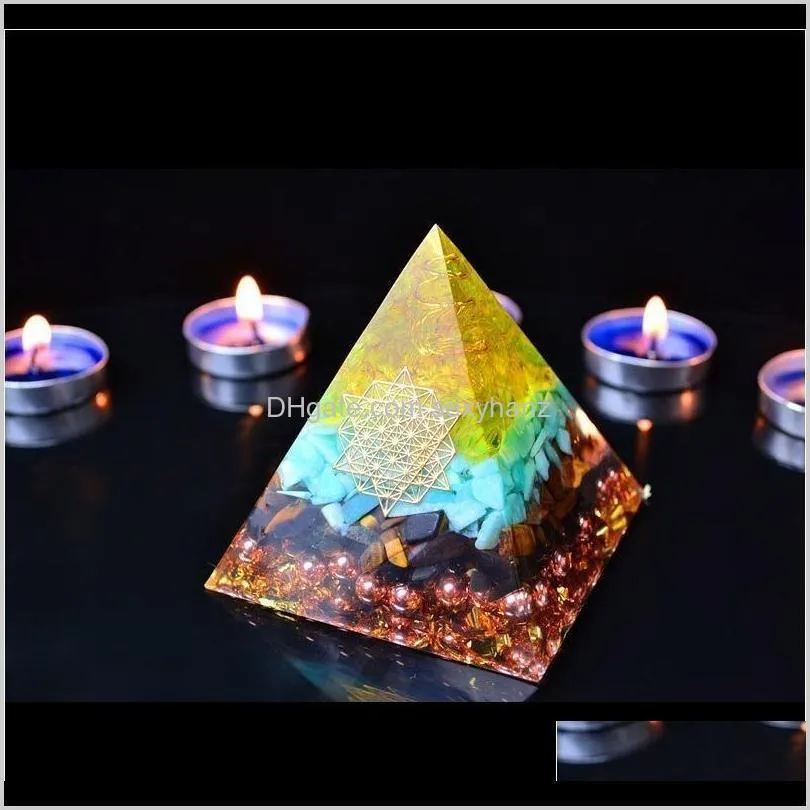 Aura Reiki Orgonite Rune High Frequency Energy Pyramid Aogen Chakra Crystal Decorations Bringing Fortune To Bring Good L qylTPy