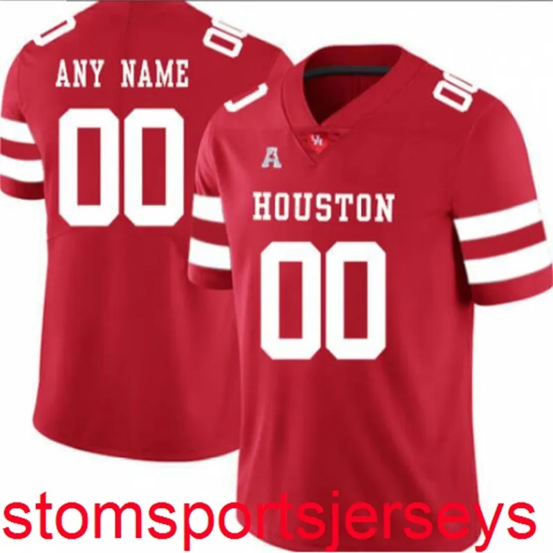 Stitched Men's Women Youth Houston Cougars Jersey NCAA Red Custom Any Name Number XS-5XL 6XL