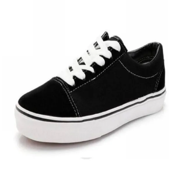 2022 clássicos moda canvas homens mulheres sapatos casuais clássico preto branco skate confortável sapato liso tamanho 36-44